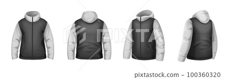 Jacket Mockup Realistic Set 100360320