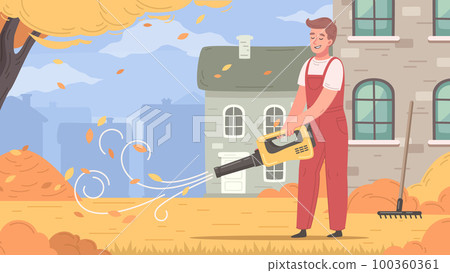 Leaves Mover Cartoon 100360361