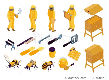 Beekeeping Isometric Set Beekeeping Isometric Set 100360448