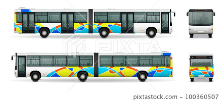 Articulated Bus Realistic Set 100360507