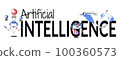 Artificial Intelligence Flat Text Composition 100360573
