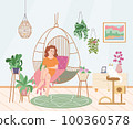 Home Gardening Flat Composition 100360578