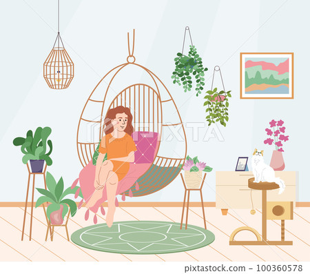 Home Gardening Flat Composition Home Gardening Flat Composition 100360578