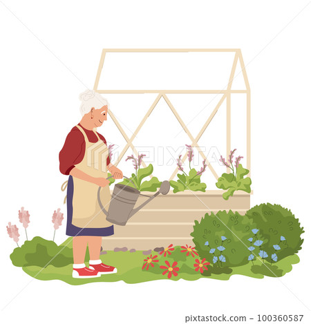 Home Gardening Grandma Composition Home Gardening Grandma Composition 100360587