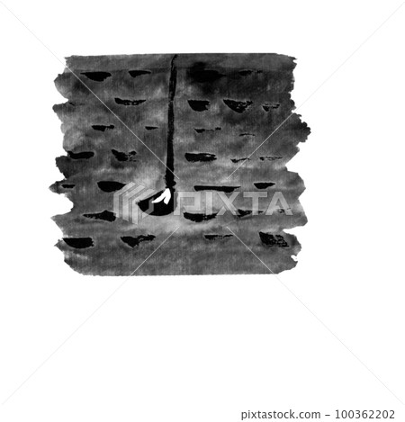 Monochrome illustration of the kitchen (ink... - Stock Illustration ...