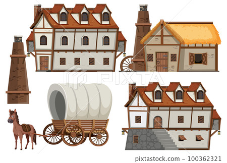 Set of medieval object 100362321