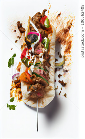 Kebab traditional sandwich, Ai generated Kebab traditional sandwich, Ai generated 100362408