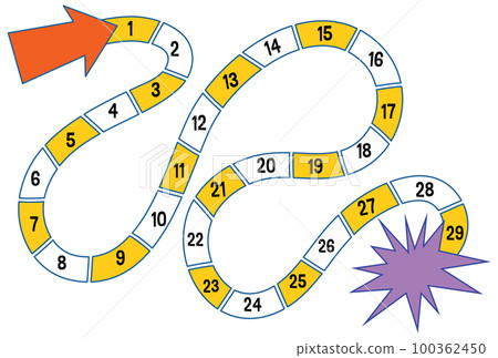 Simple board game template for children Simple board game template for children 100362450