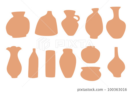 Clay Pots Silhouettes Clay Pots Silhouettes 100363016