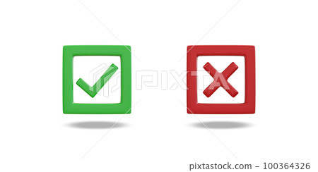 Check mark and cross mark symbols icon. Buttons with checkmark and cross.  right checkmark symbol accepted and rejected. 21008097 PNG