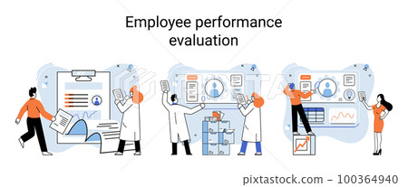 Employee performance evoluation, analysis of effectiveness of professional activity, success advance Employee performance evoluation, analysis of effectiveness of professional activity, success advance 100364940