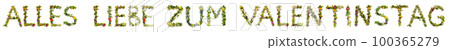 Blooming Flower Letters Building German Word Valentinstag Means Valentines Day 100365279