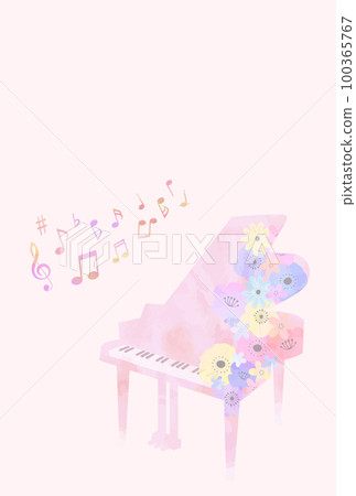 Flowers and grand piano (watercolor vector) Flowers and grand piano (watercolor vector) 100365767