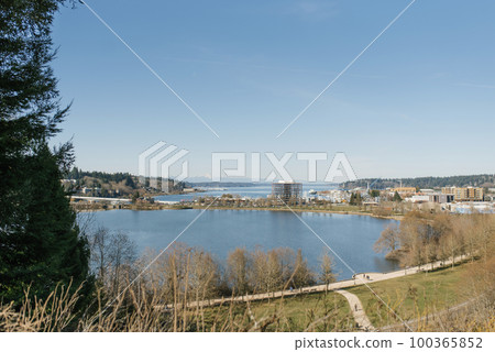 Landscape at the Puget Sound in Olympia, the Capital City of Washington 100365852