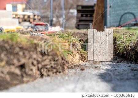 the foundation of the building from the lost formwork 100366613