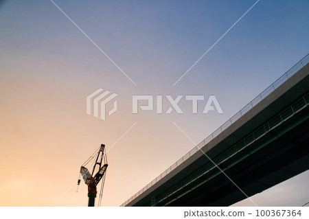 Construction site of Shin-Meishin Expressway in Joyo City, Kyoto Prefecture 100367364