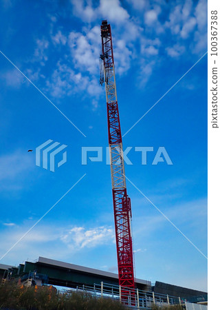 Construction site of Shin-Meishin Expressway in Joyo City, Kyoto Prefecture 100367388