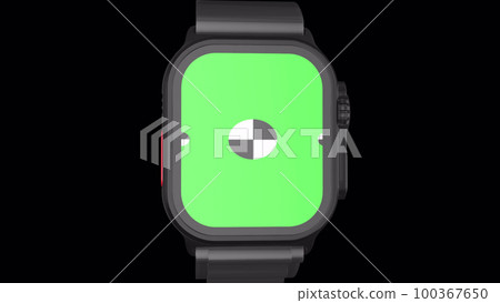 Smart watch rotating on background with Alpha channel for chroma key. Isolated 3D render. Smart watch rotating on background with Alpha channel for chroma key. Isolated 3D render. 100367650