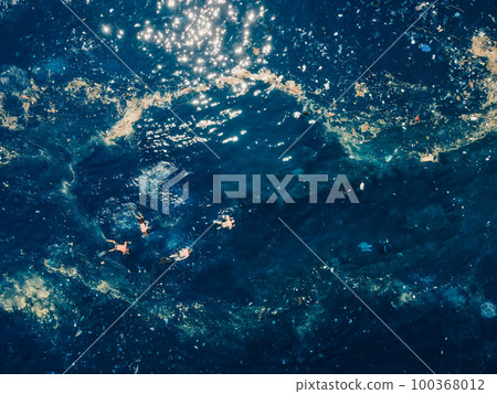 People swimming with plastic pollution Liberty wreck ship in Tulamben, Bali. People swimming with plastic pollution Liberty wreck ship in Tulamben, Bali. 100368012