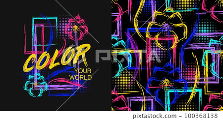 Colorful geometric seamless sports pattern Vector Image