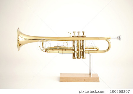 image photo of brass instrument trumpet image photo of brass instrument trumpet 100368207