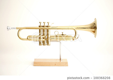 image photo of brass instrument trumpet image photo of brass instrument trumpet 100368208