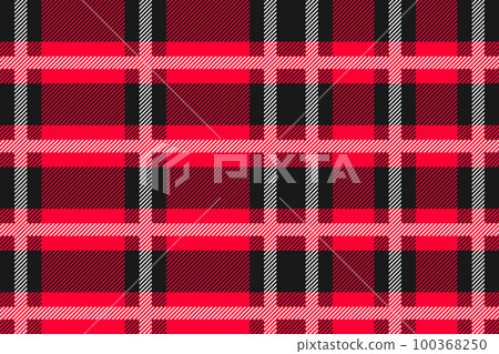 Tartan Plaid Seamless Pattern Red Line Fabric Texture Background