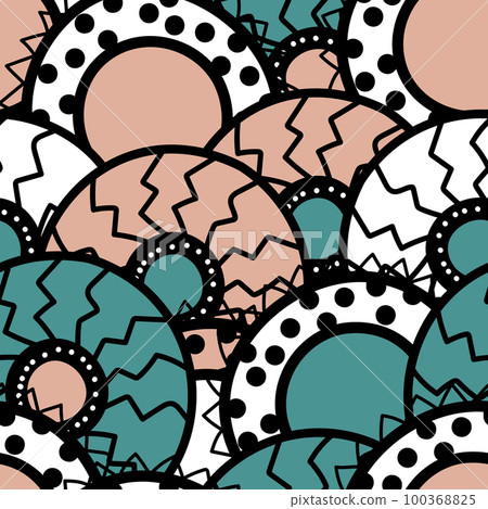 Seamless pattern with geometric aboriginal ornament. Ethnic tribal rounded color background. Afican, australian motiph. Dots painting. Vector illustration, template design for cloth, card, fabric Seamless pattern with geometric aboriginal ornament. Ethnic tribal rounded color background. Afican, australian motiph. Dots painting. Vector illustration, template design for cloth, card, fabric 100368825