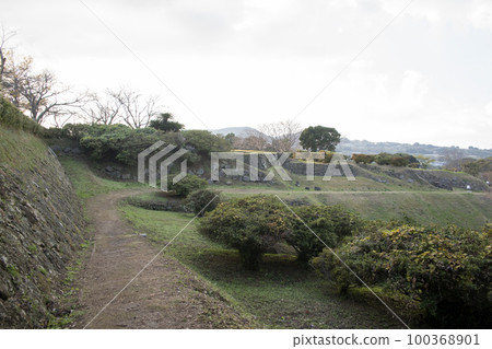 Hara Castle The ruined stone walls that remain on the site of the main enclosure 100368901