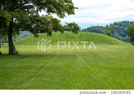 Large Native American burial mound Seip Earthworks Ohio 100369583