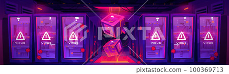 Virus alert in room with server hardware 100369713