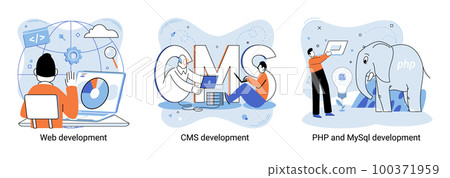 Website architecture concepts. Web development, PHP, MySQL, CMS, interface design, software testing 100371959