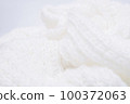warm fluffy soft knitted sweater scarf, space for text 100372063