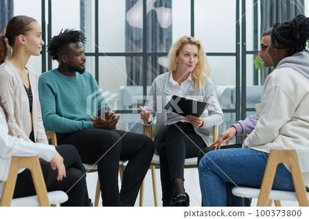 Business Meeting. Audience in the conference hall. Business and Entrepreneurship 100373800