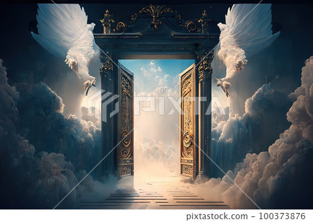 doors to heaven. Generative Ai image 100373876