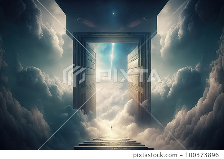 doors to heaven. Generative Ai image 100373896