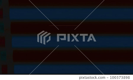 Digital glitch system distortion. Transmission error. Blue red color stripes texture noise on dark black abstract illustration background. Digital glitch system distortion. Transmission error. Blue red color stripes texture noise on dark black abstract illustration background. 100373898