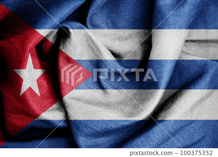Flag texture on the silk background Flag texture on the silk background 100375352