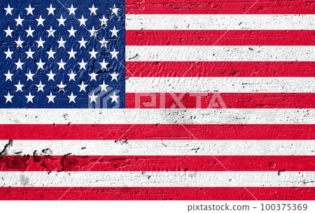 Country flag painted on the wall Country flag painted on the wall 100375369
