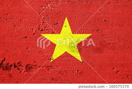 Country flag painted on the wall Country flag painted on the wall 100375370