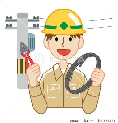 Electrical work male worker 100375373