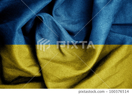 Flag texture on the silk background Flag texture on the silk background 100376514
