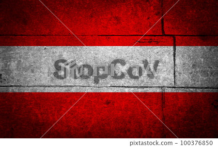 StopCov sign painted on flag 100376850
