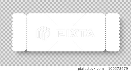 Empty event ticket or flyer mockup. White paper entry ticket for airplane, concert, cinema, museum, festival, theater, exhibition Empty event ticket or flyer mockup. White paper entry ticket for airplane, concert, cinema, museum, festival, theater, exhibition 100378479