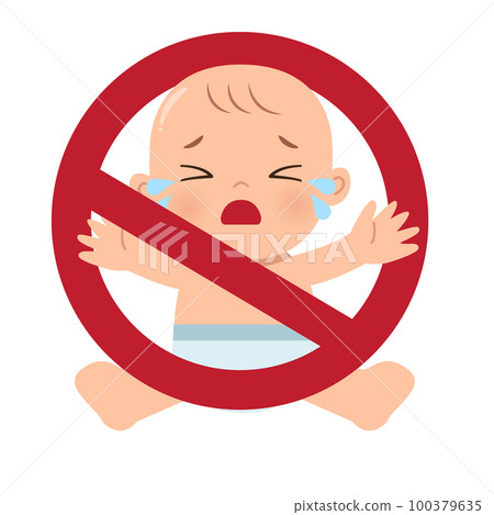 Illustration for childfree. No children sign flat vector. 100379635