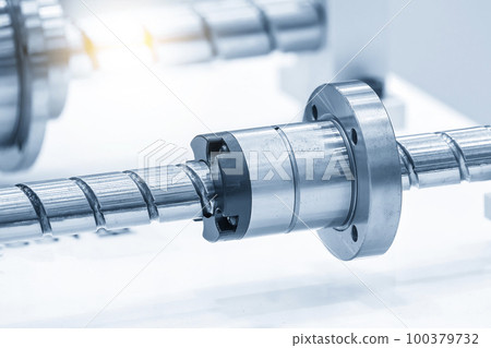 Closeup scene the spare parts  lead ball screw set. 100379732