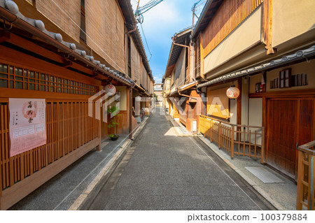 京都祗園的街道 京都祗園的街道 100379884