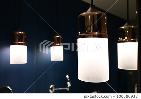 luxury lamp hanging on room, interior design 100380938