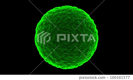 3d green virus isolated on black background. 3D rendering 3d green virus isolated on black background. 3D rendering 100381577
