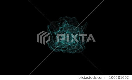 Abstract sphere disintegrates into particles and crumbles. 3D rendering Abstract sphere disintegrates into particles and crumbles. 3D rendering 100381602